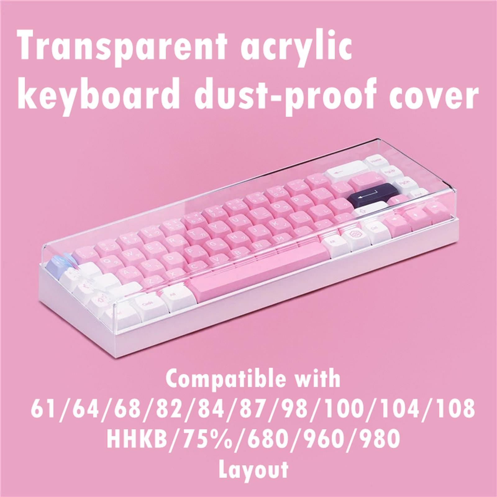 Keyboard Gaming Transparent - 108 Tuşları Klavye Toz Kapağı Akrilik