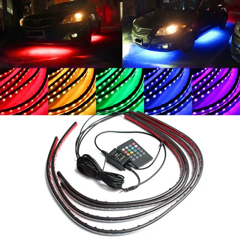 Rgb Underglow Strip - 4x Su Geçirmez RGB 5050 SMD