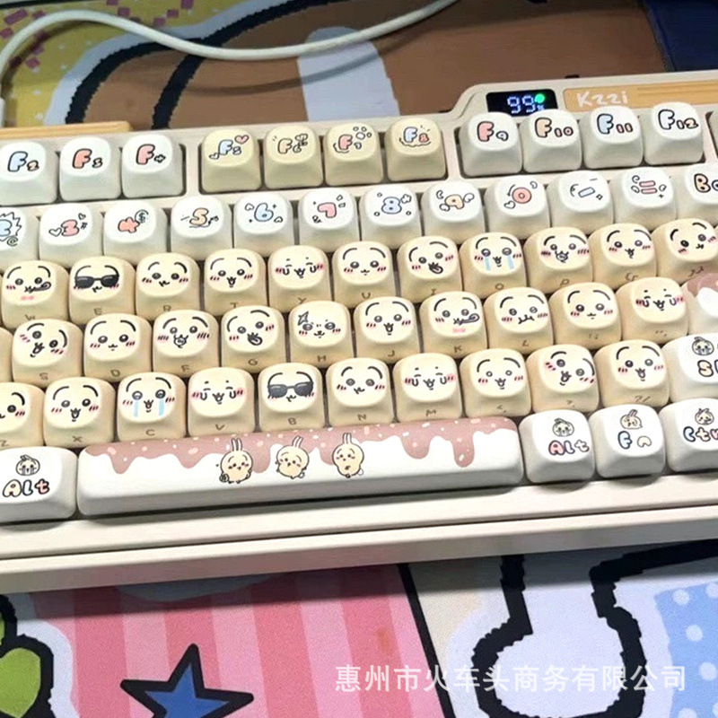 Gaming Keyboard Emoji - Chiikawa Sevimli Emoji Klavye Tuşları Seti