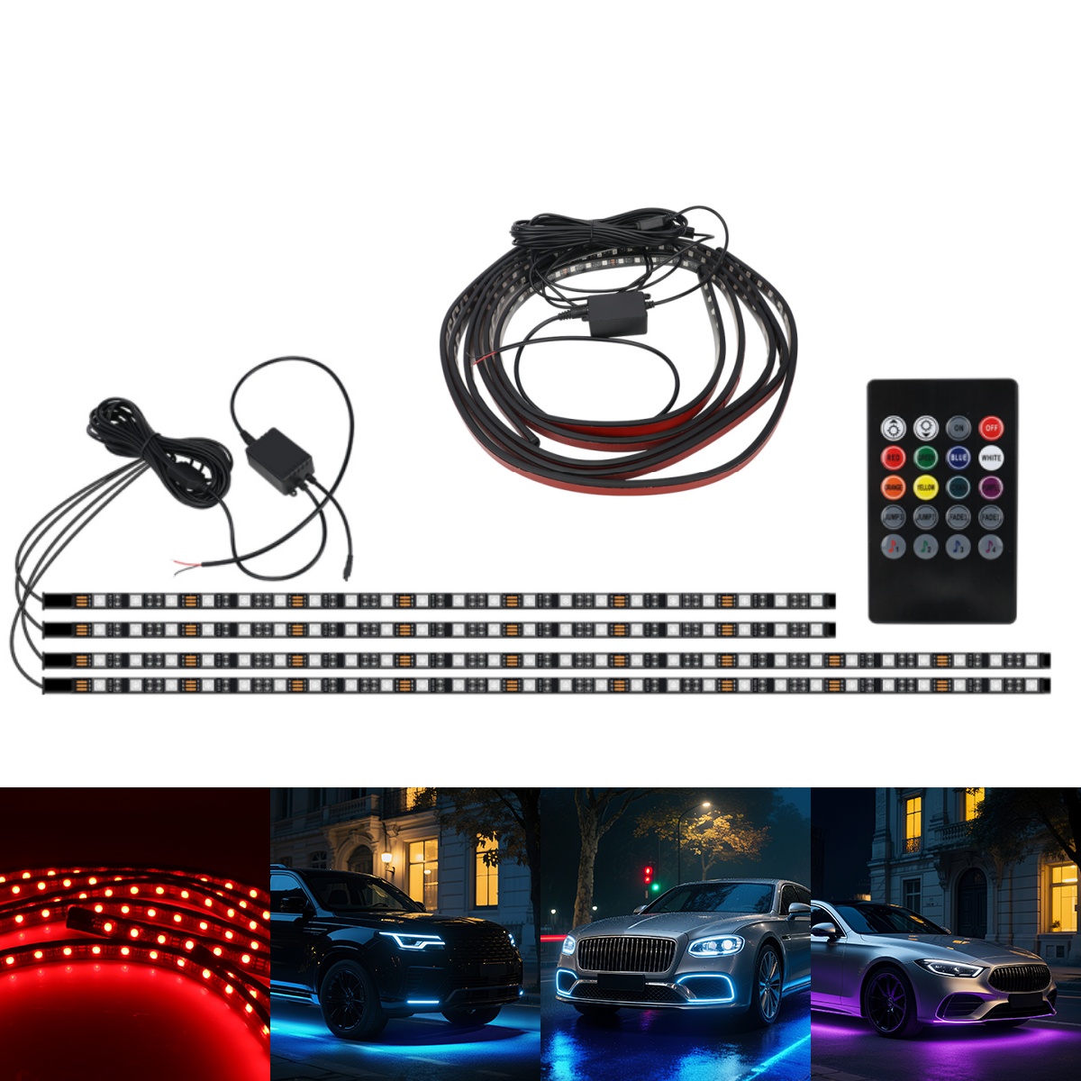 Rgb Underglow Strip - 90+120CM Araba RGB Şasi Işık Çubuğu