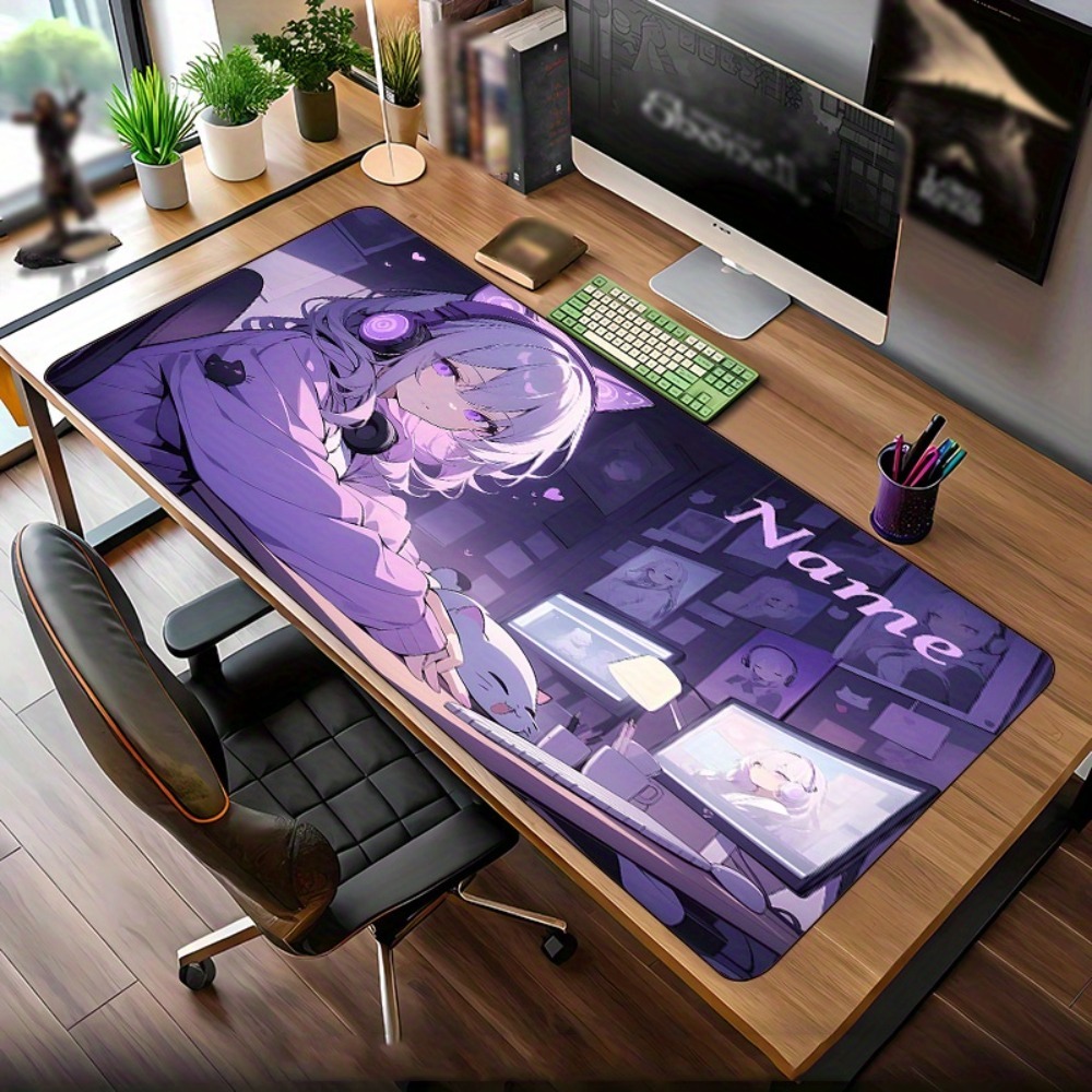 Gaming Keyboard Name - Özelleştirilebilir İsimli Anime Kız Oyun Masası