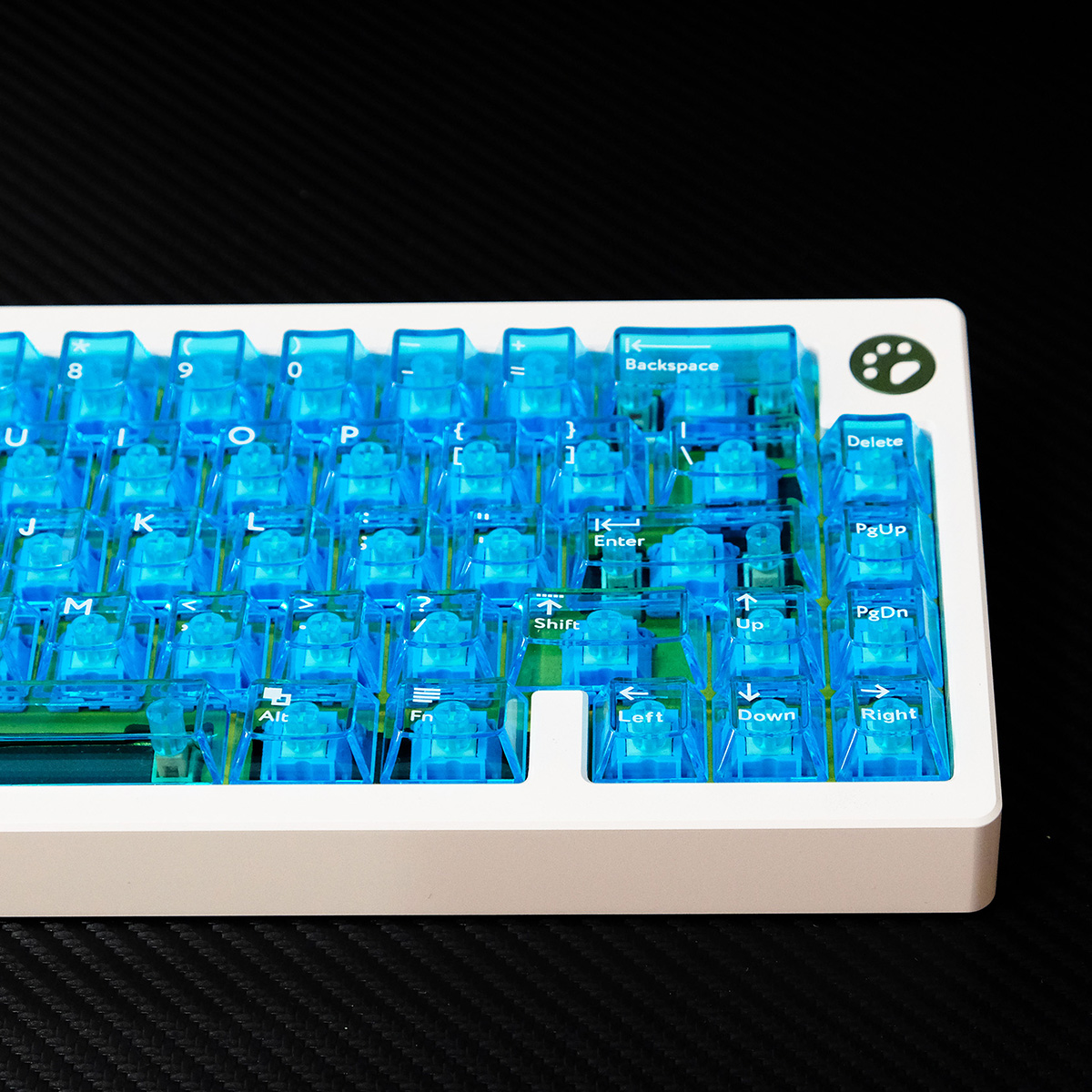 Keyboard Gaming Transparent - GX87 crucrush80 Lucky65 için Azure mavi