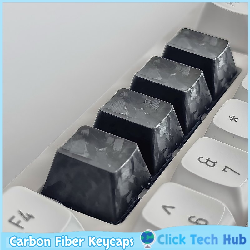 Keyboard Gaming Black - Siyah Karbon Fiber Tuş Başlıkları 1