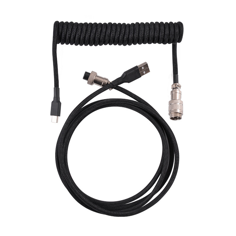 Coiled Usb Cable - C Tipi Mekanik Klavye Sarmal Kablo
