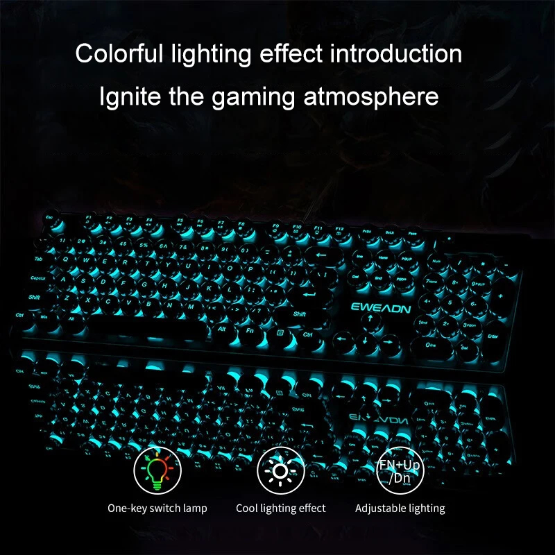 Retro Punk Mekanik Hissiyatlı  - Gaming Keyboard No Rgb incelemesi ve fiyatı