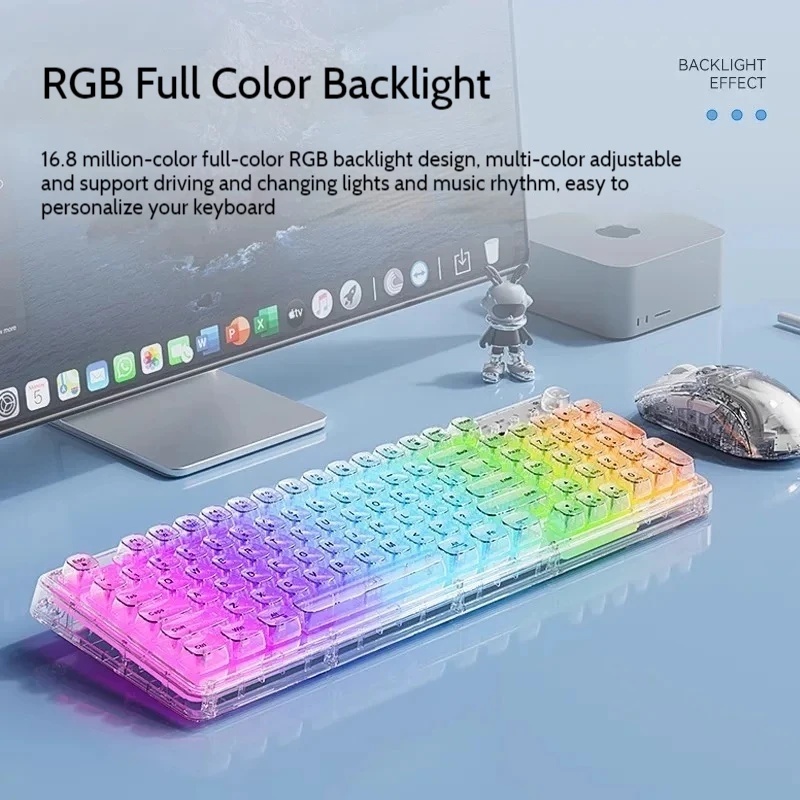 Şeffaf Buz Kristal Kablosuz Bl - Keyboard Gaming Transparent incelemesi ve fiyatı