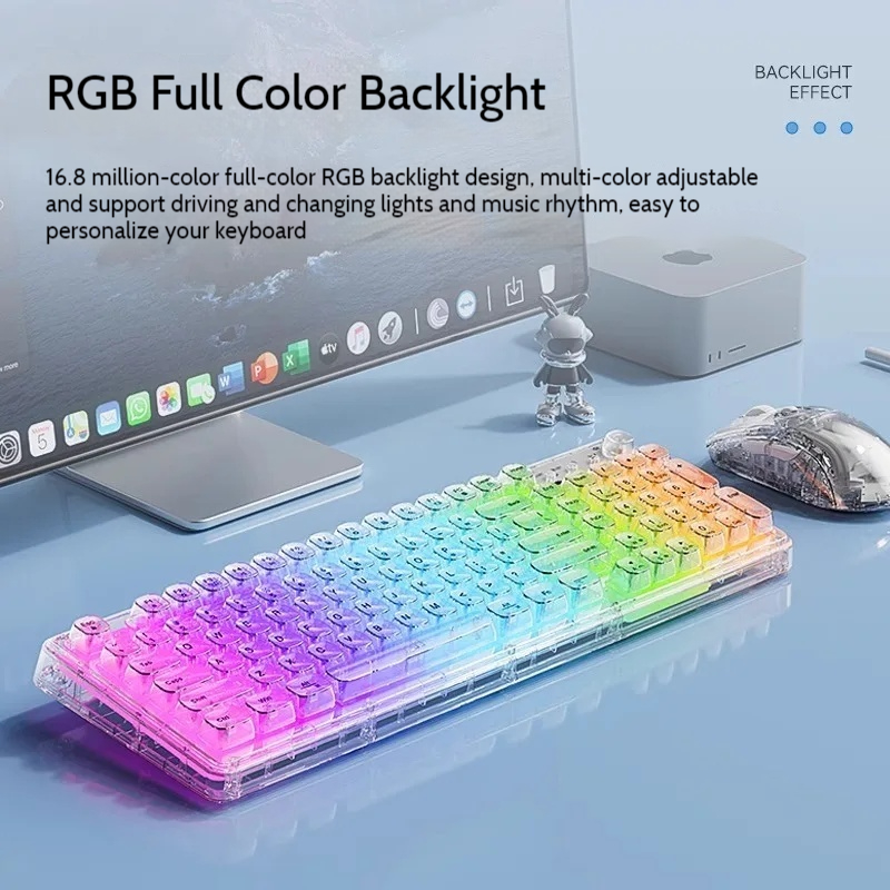 Leilin Z99 Buz Şeffaf Kablosuz - Keyboard Gaming Transparent incelemesi ve fiyatı