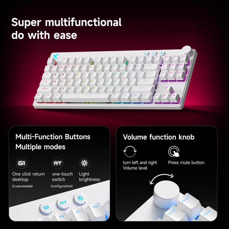 Mchose Mix87 Manyetik Anahtarl - Keyboard Gaming Transparent incelemesi ve fiyatı