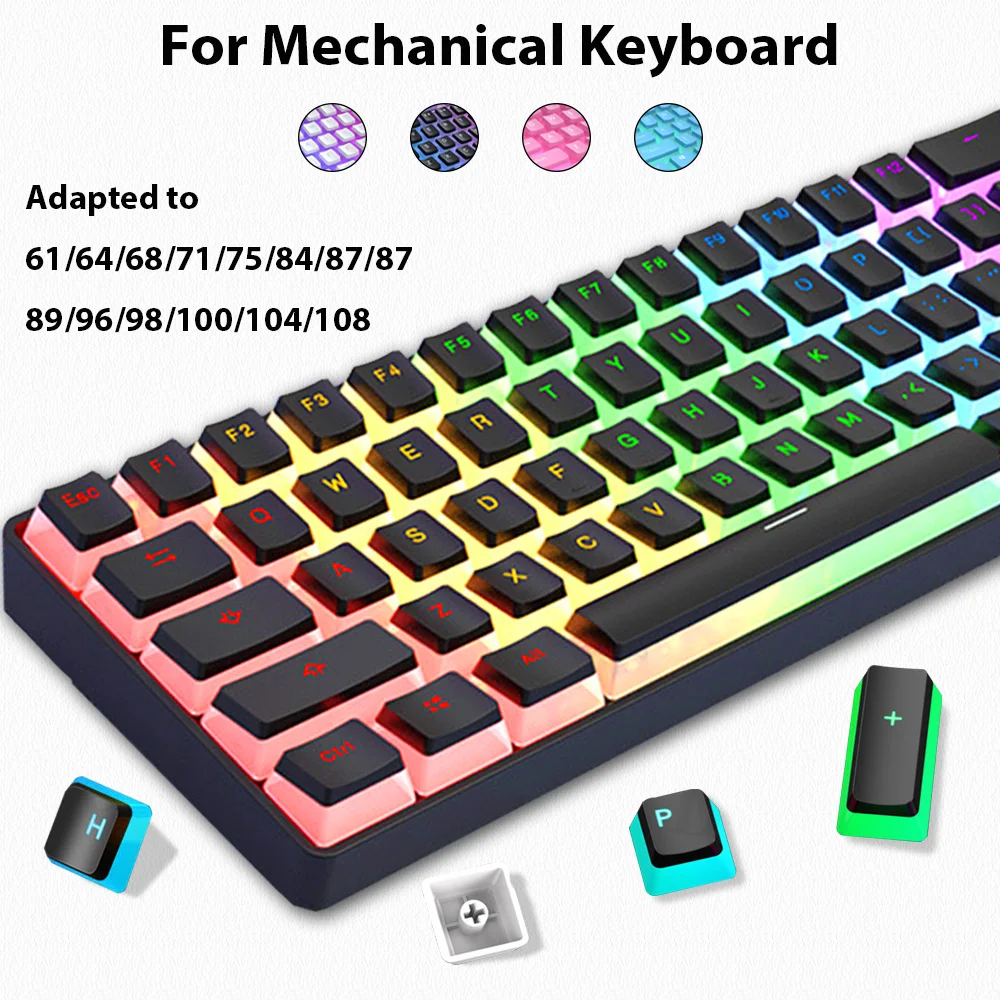 129 Tuşları Puding Keycaps PBT - Gaming Keyboard No Rgb incelemesi ve fiyatı