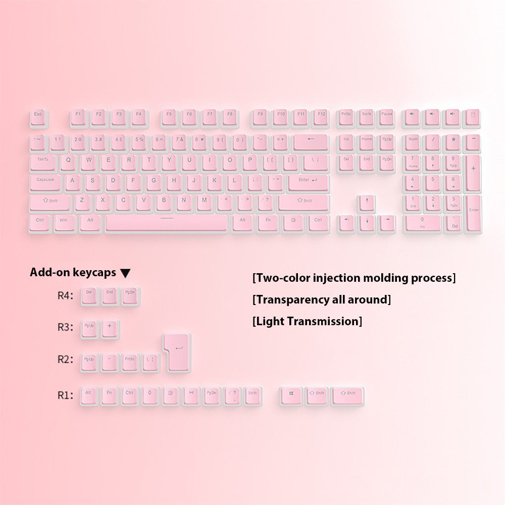 129 Tuşları Puding Keycaps PBT - Gaming Keyboard No Rgb incelemesi ve fiyatı