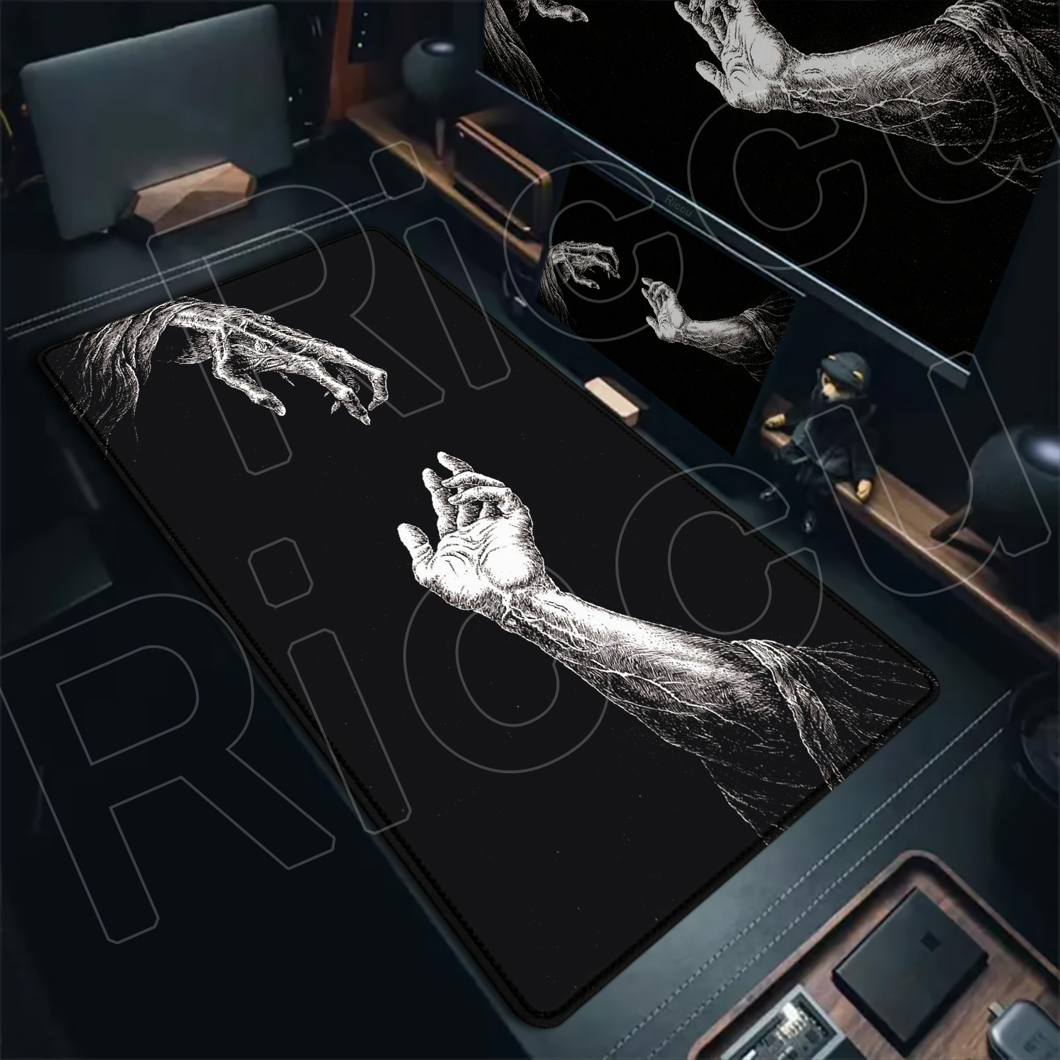 HD Büyük Siyah Beyaz XXL Gotik - Gaming Keyboard Hand incelemesi ve fiyatı