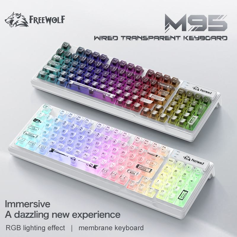 Kablolu RGB Şeffaf Klavye FREE - Keyboard Gaming Transparent incelemesi ve fiyatı