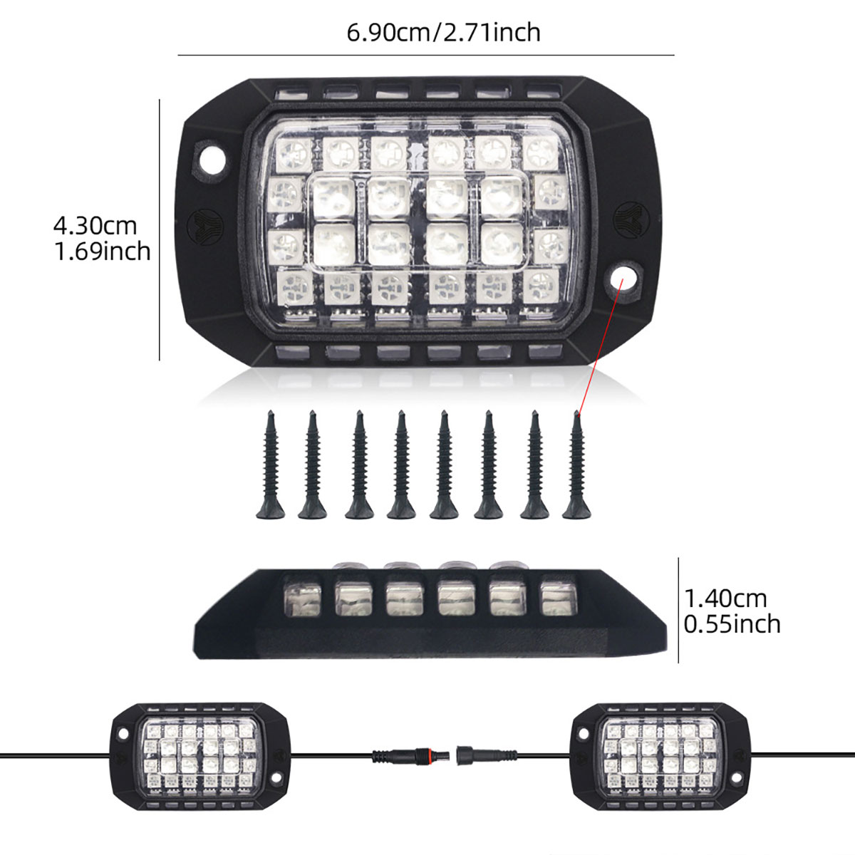 Araba RGB LED Şasi ışık şeridi - Rgb Underglow Strip incelemesi ve fiyatı