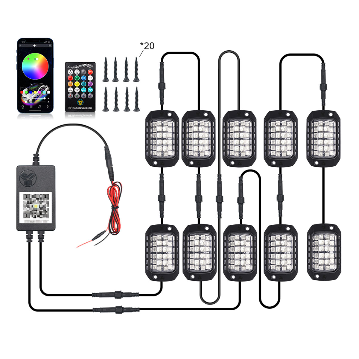 Araba RGB LED Şasi ışık şeridi - Rgb Underglow Strip incelemesi ve fiyatı