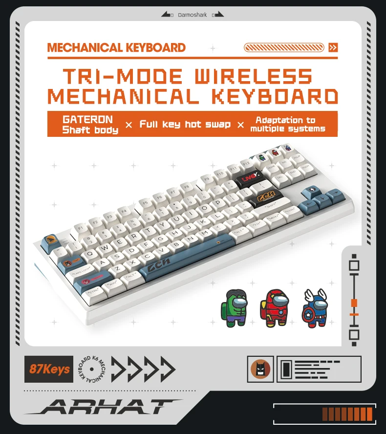 # Darmoshark K6 Kiti için Yüks - Gaming Keyboard Tkl incelemesi ve fiyatı